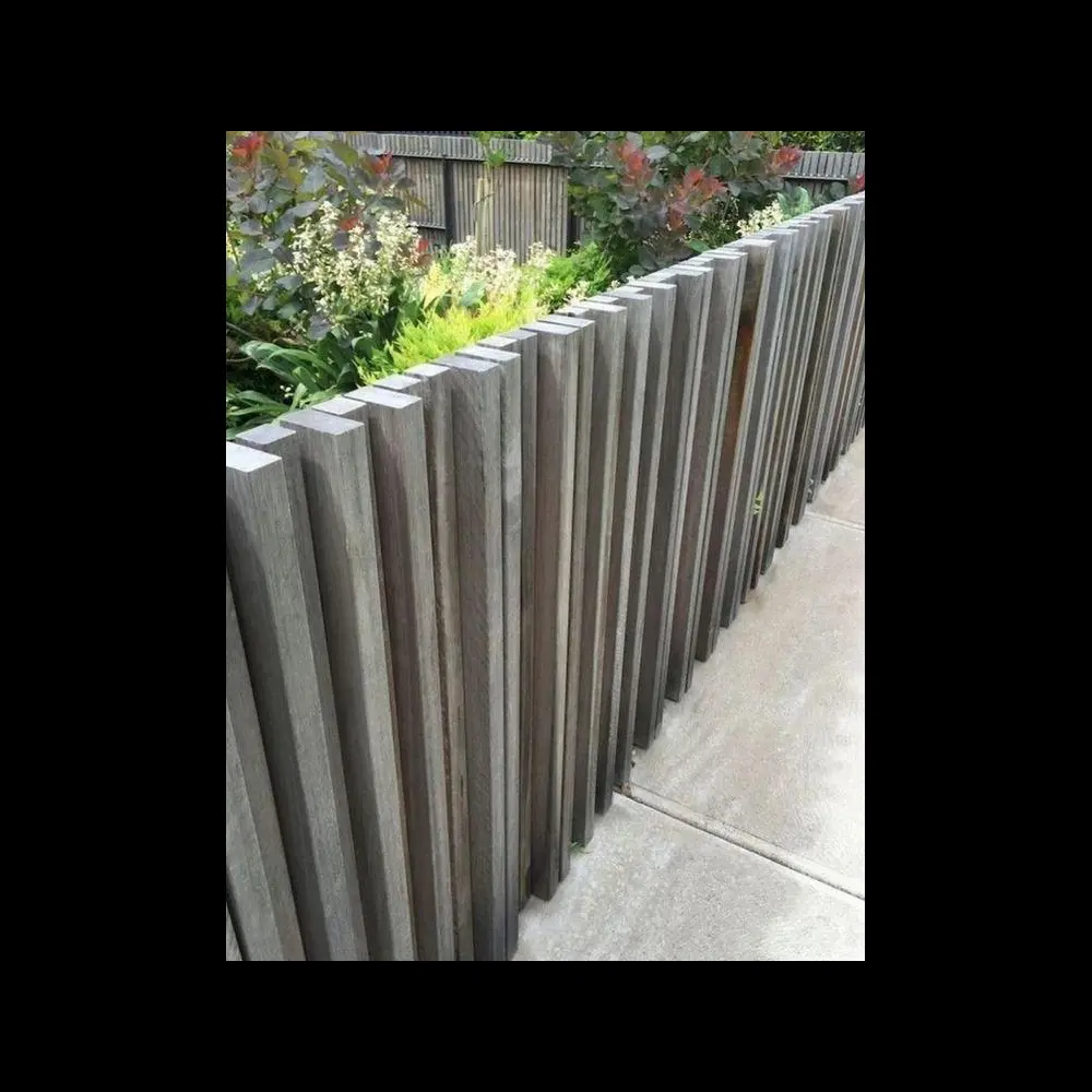 Timber fence construction around residential property